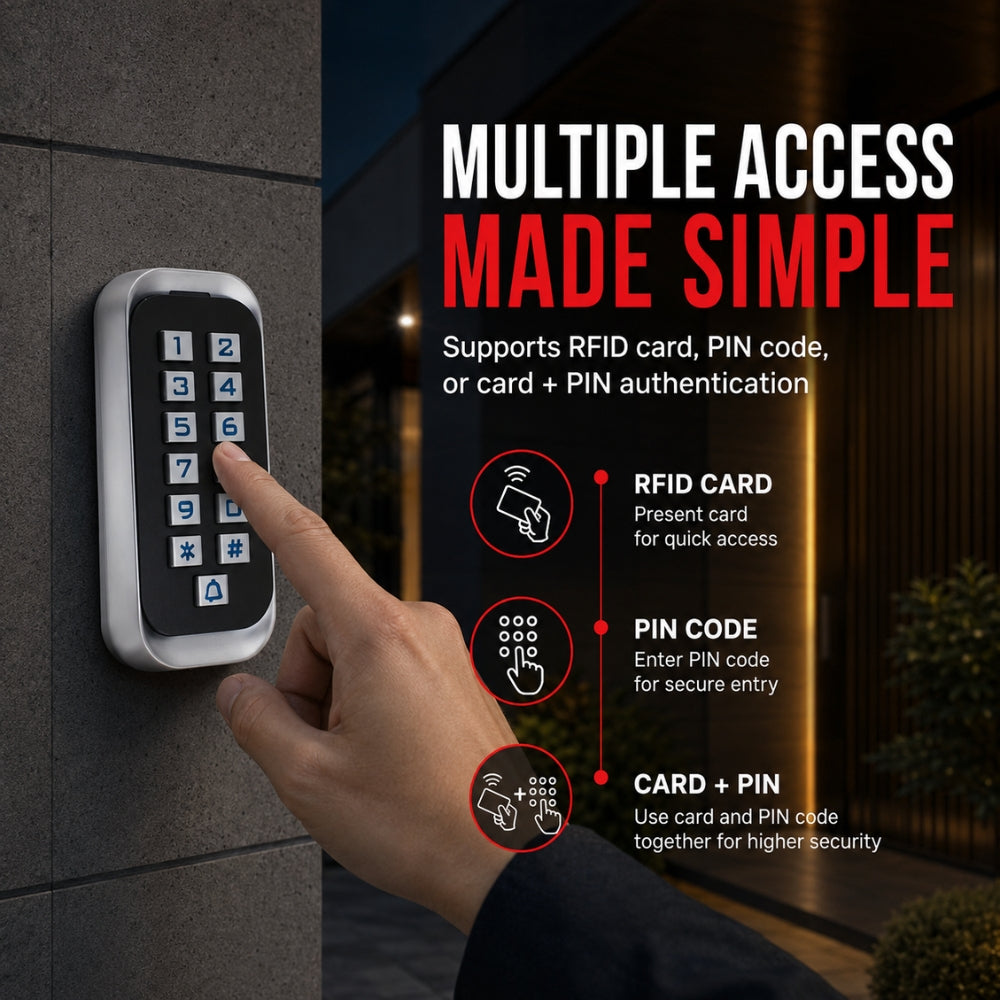 ASE Modern Illuminated Narrow Outdoor Keypad | FASKP40