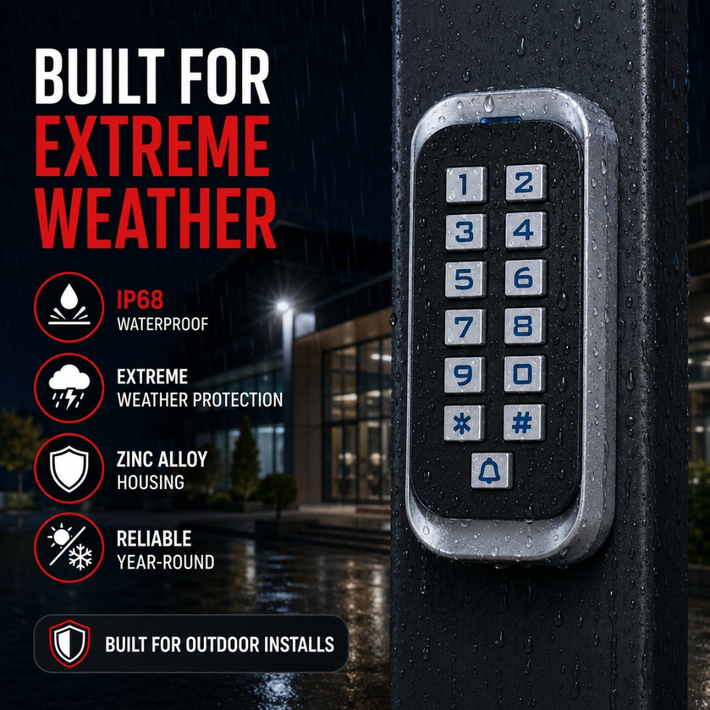 ASE Modern Illuminated Narrow Outdoor Keypad | FASKP40