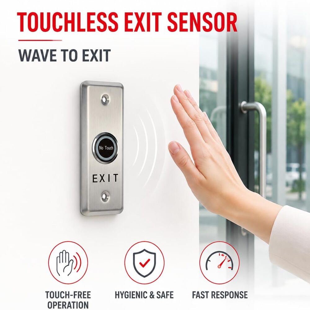 ASE Touchless Narrow Exit Button TLEBN | All Security Equipment