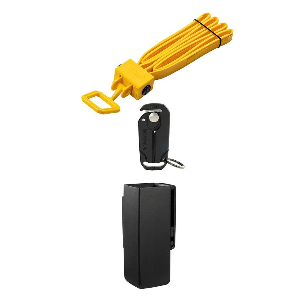 ASP Tri-fold Single-Use Restraint (Yellow), Cutter, and Case Agency Set | ASP-84021