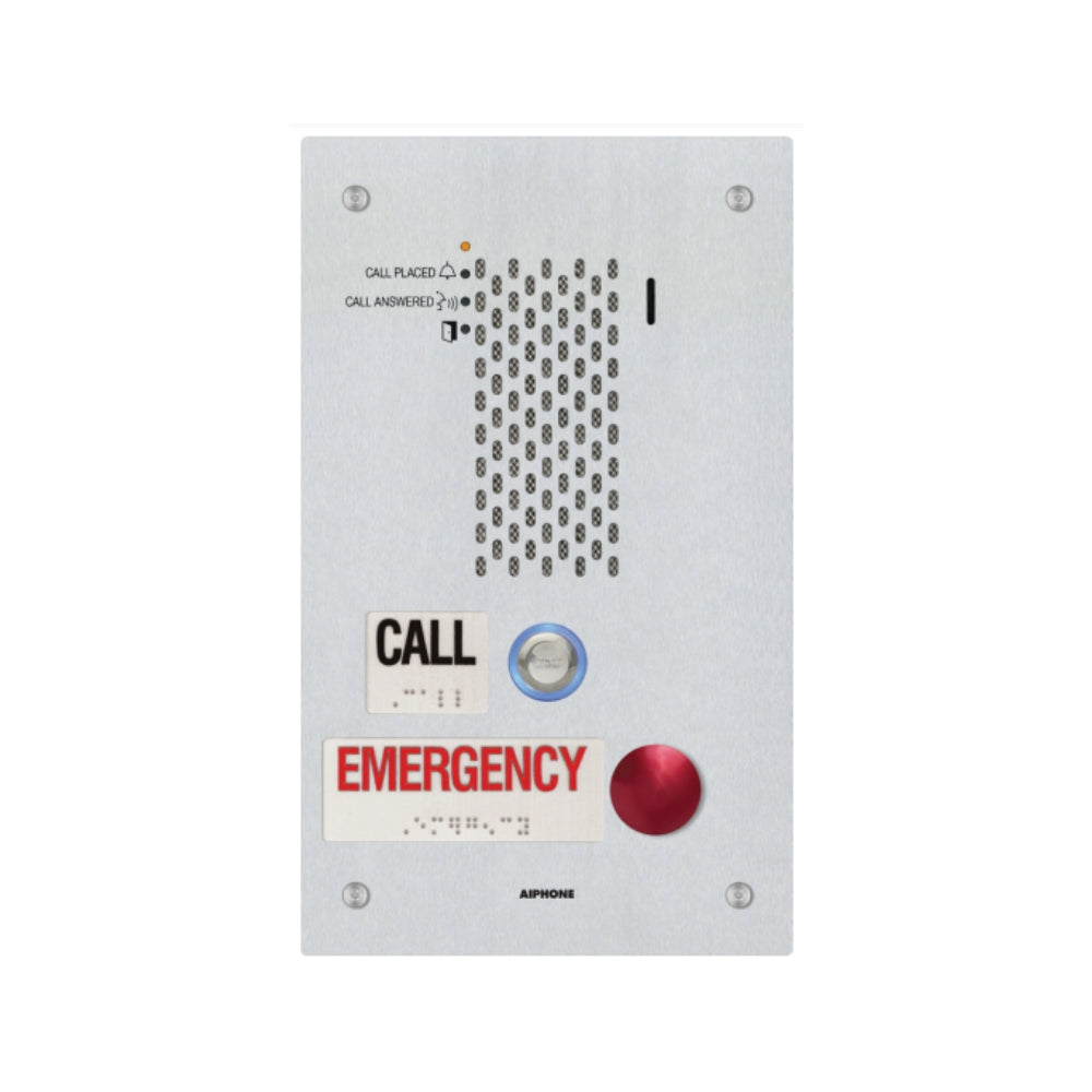 Aiphone IP Emergency Call Station with Call and Emergency Button | All Security Equipment