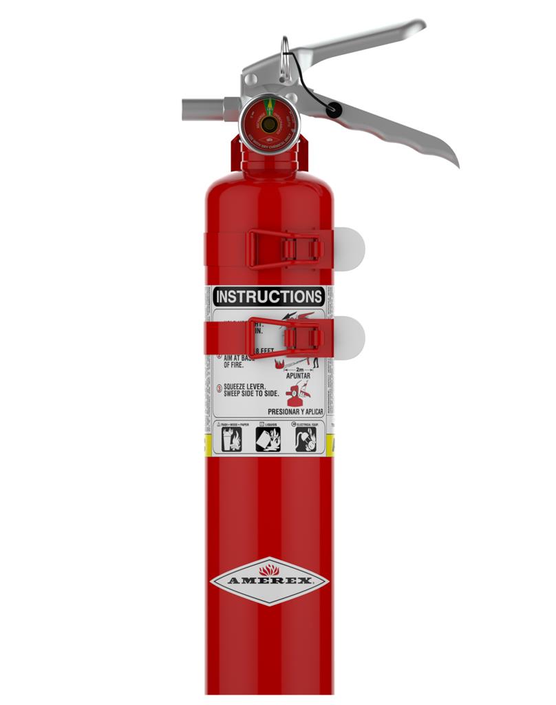 Amerex 2.5lb ABC Fire Extinguisher - Model B417TS (2 Straps) 15230