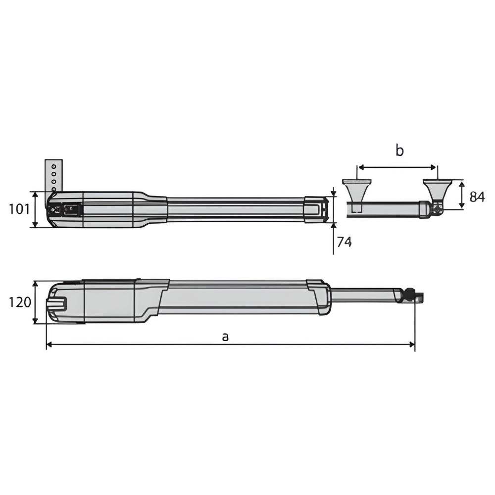 BFT P935127-00002 KUSTOS BT B25 24V Swing Gate Operator Only | ASE