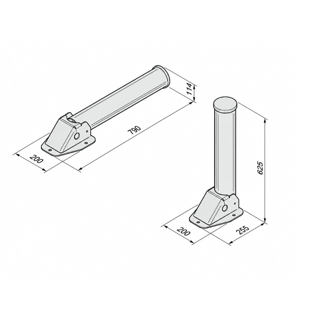 BFT P970101 RANCH R 115/500 Manual Tilting Bollard | ASE