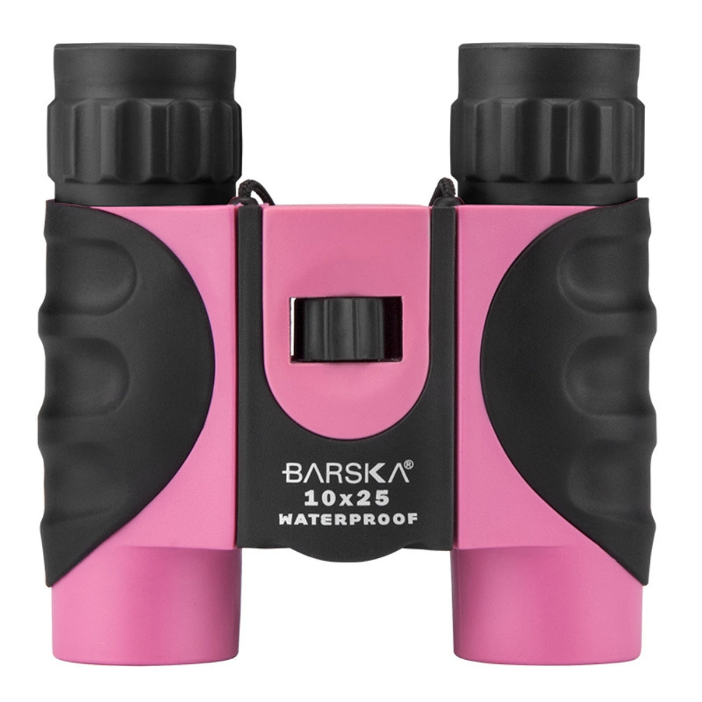 Barska 10x25mm Pink Waterproof Compact Binoculars AB12418