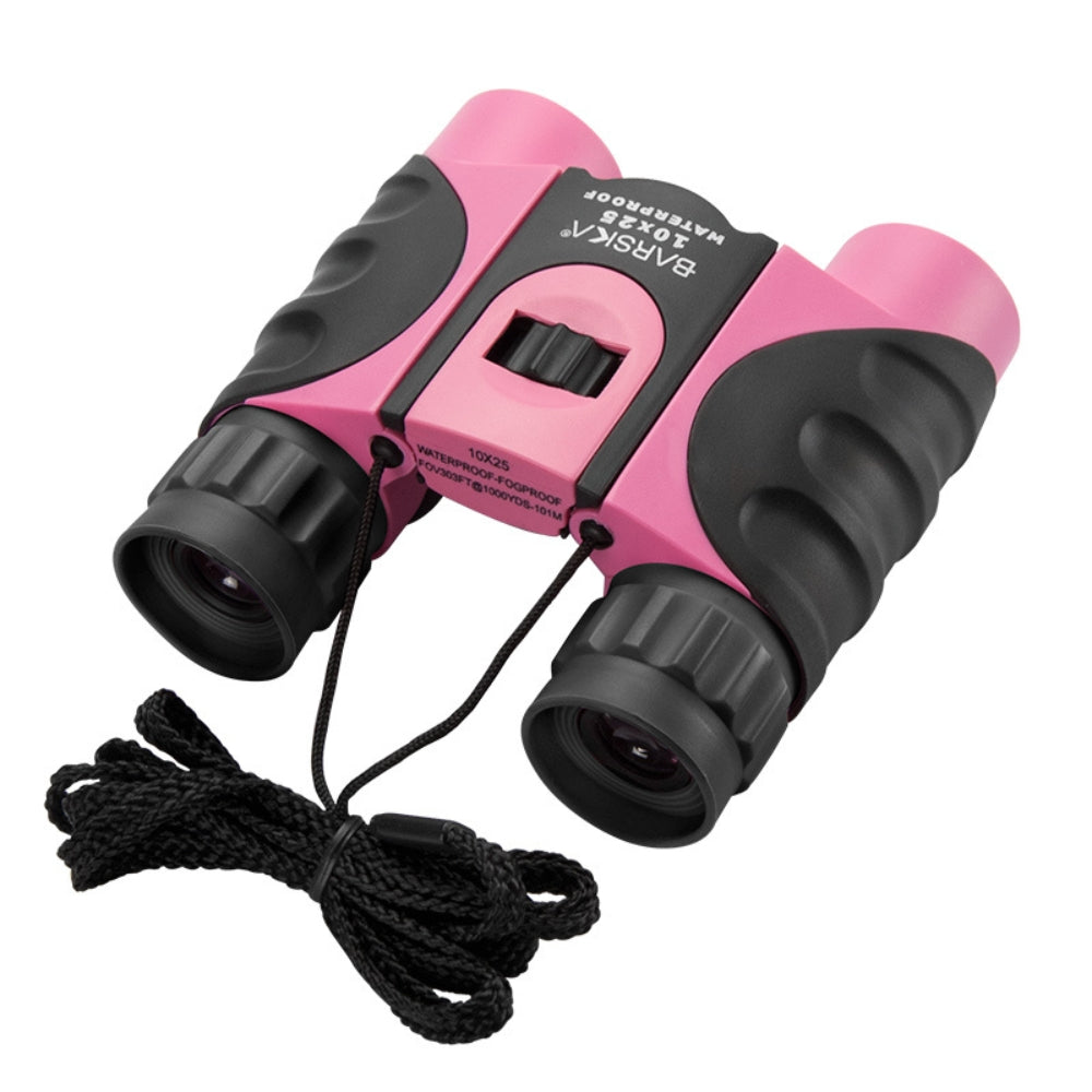 Barska 10x25mm Pink Waterproof Compact Binoculars AB12418