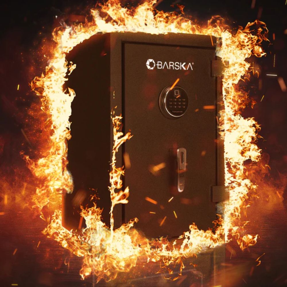 Barska 2.02 Cu. ft Biometric Keypad Fire Resistant Safe | All Security Equipment