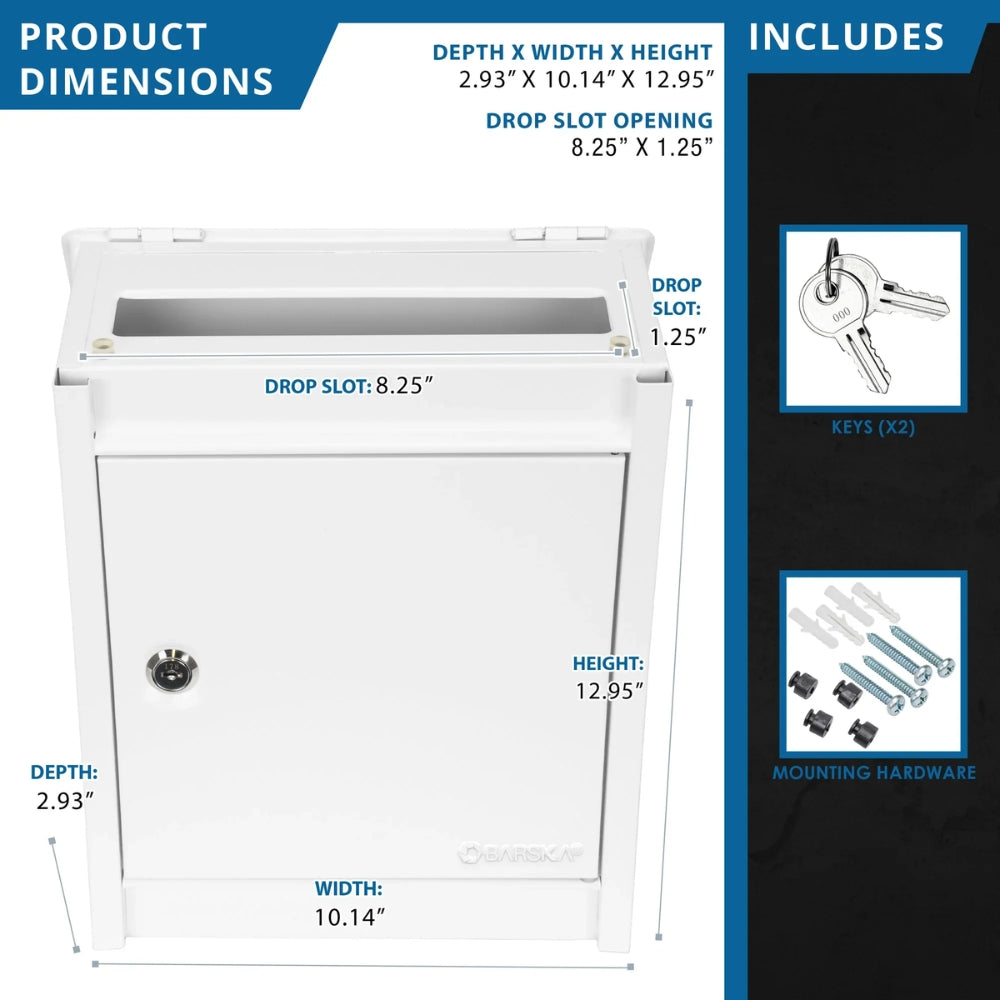 Barska CB14076 Small Locking Wall Mount Drop Box | All Security Equipment
