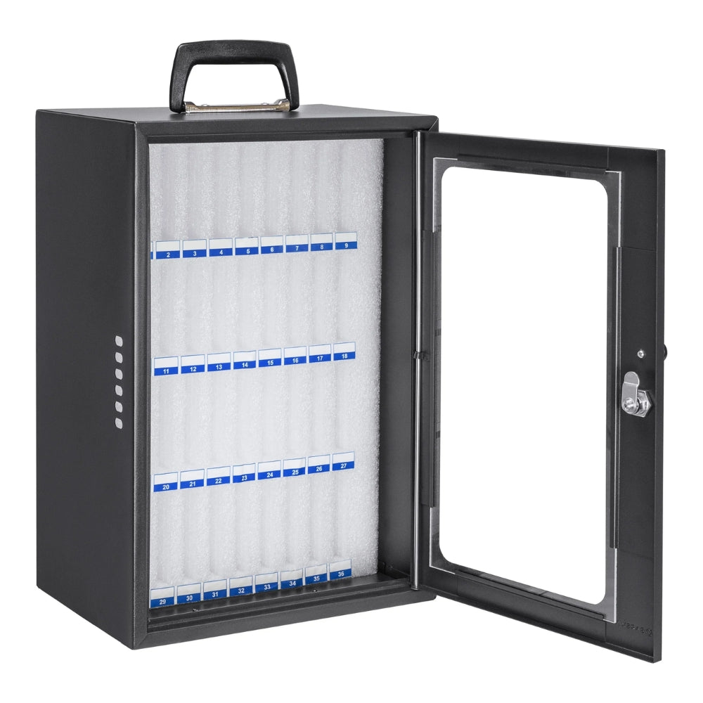 Barska CB14104 36 Capacity Smartphone Lock Box with Key Lock & Carry Handle | All Security Equipment