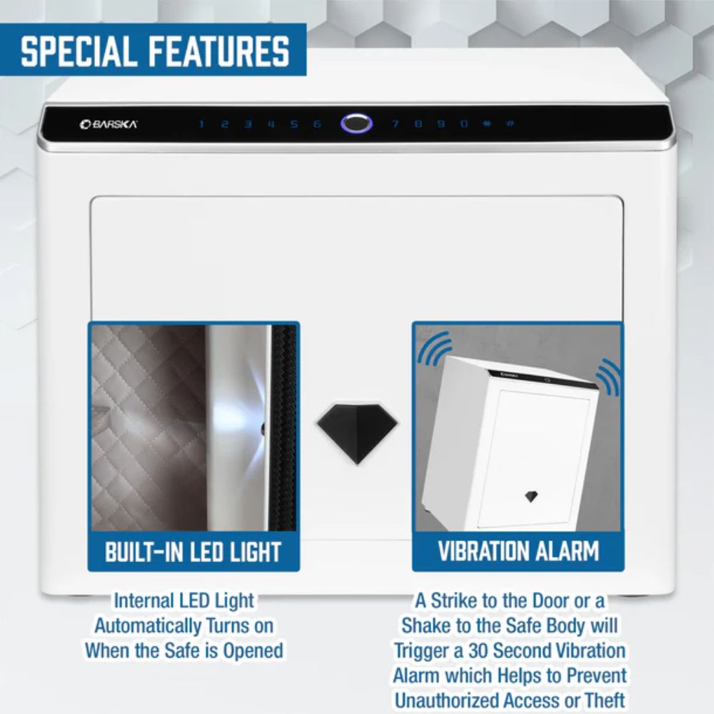 Barska Diamond 2.4 Cu. ft Touchscreen Biometric Keypad Security Safe | All Security Equipment