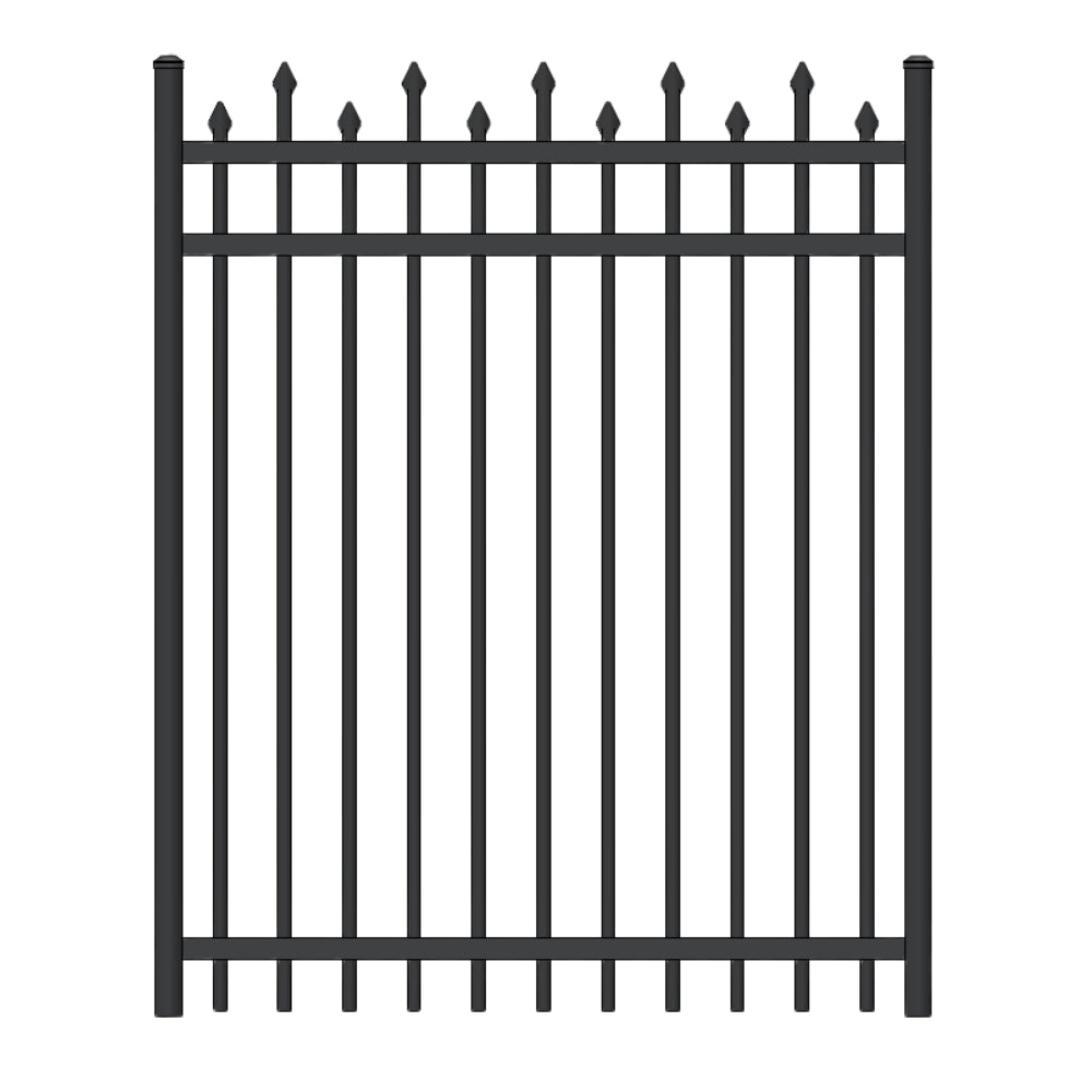 Commercial Walk Gate 6’ H x 6’ W Aluminum California Style - iDeal (Black) | All Security Equipment