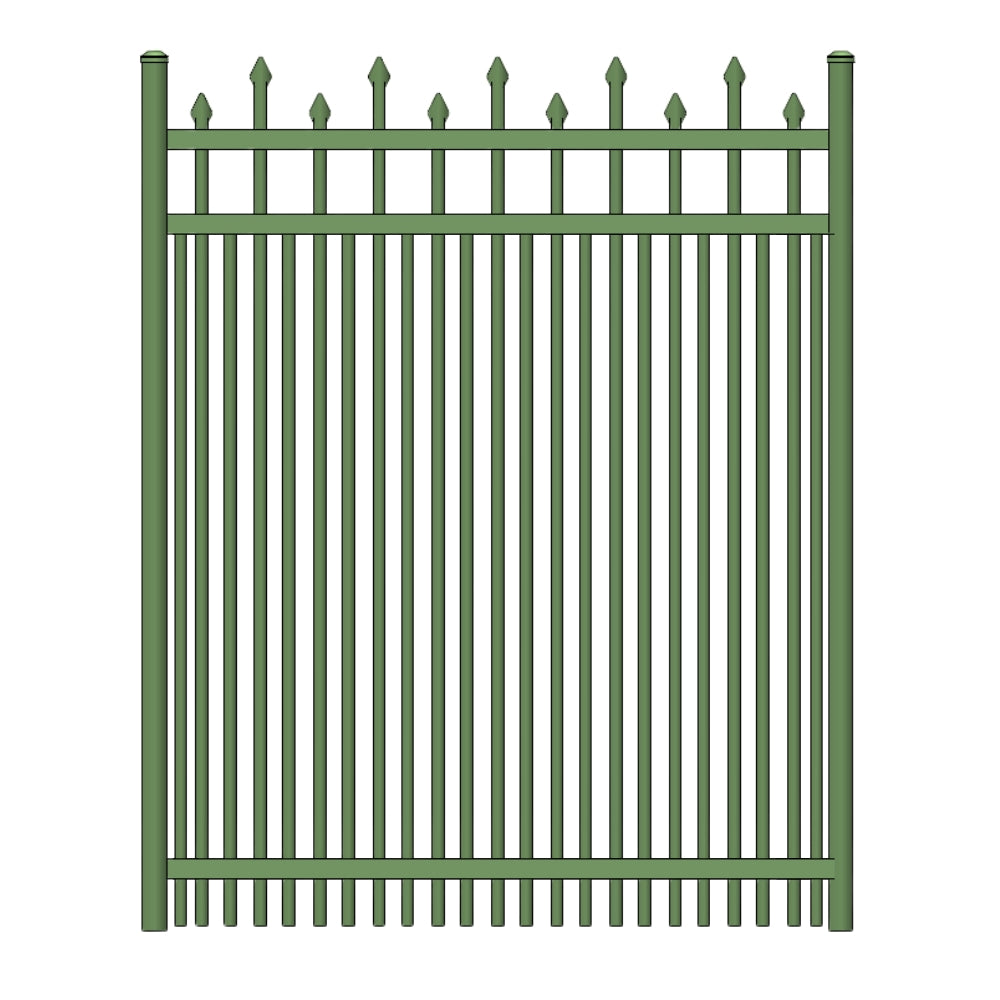 Parkway Walk Gate 4’ H x 4’ W Aluminum California Style - iDeal (Hunter Green) | All Security Equipment