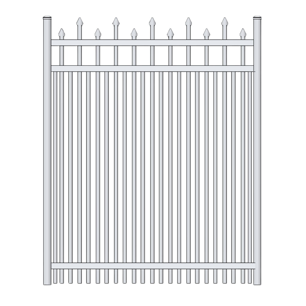 Commercial Walk Gate 4’ H x 6’ W Aluminum California Style - iDeal (White) | All Security Equipment