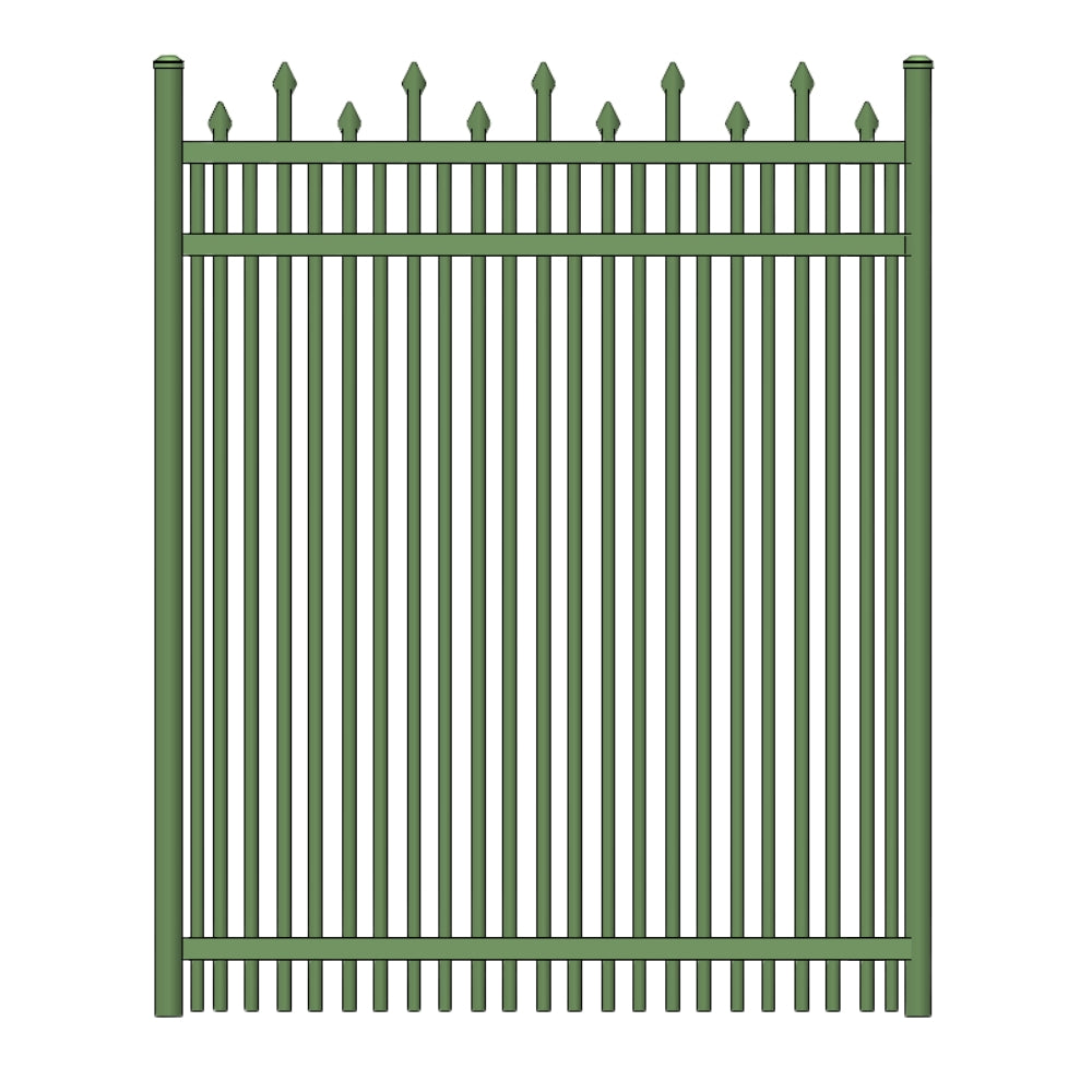 Commercial Walk Gate 6’ H x 5’ W Aluminum California Style - iDeal (Green) | All Security Equipment
