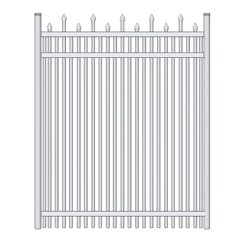 Commercial Walk Gate 4’ H x 6’ W Aluminum California Style - iDeal (White) | All Security Equipment