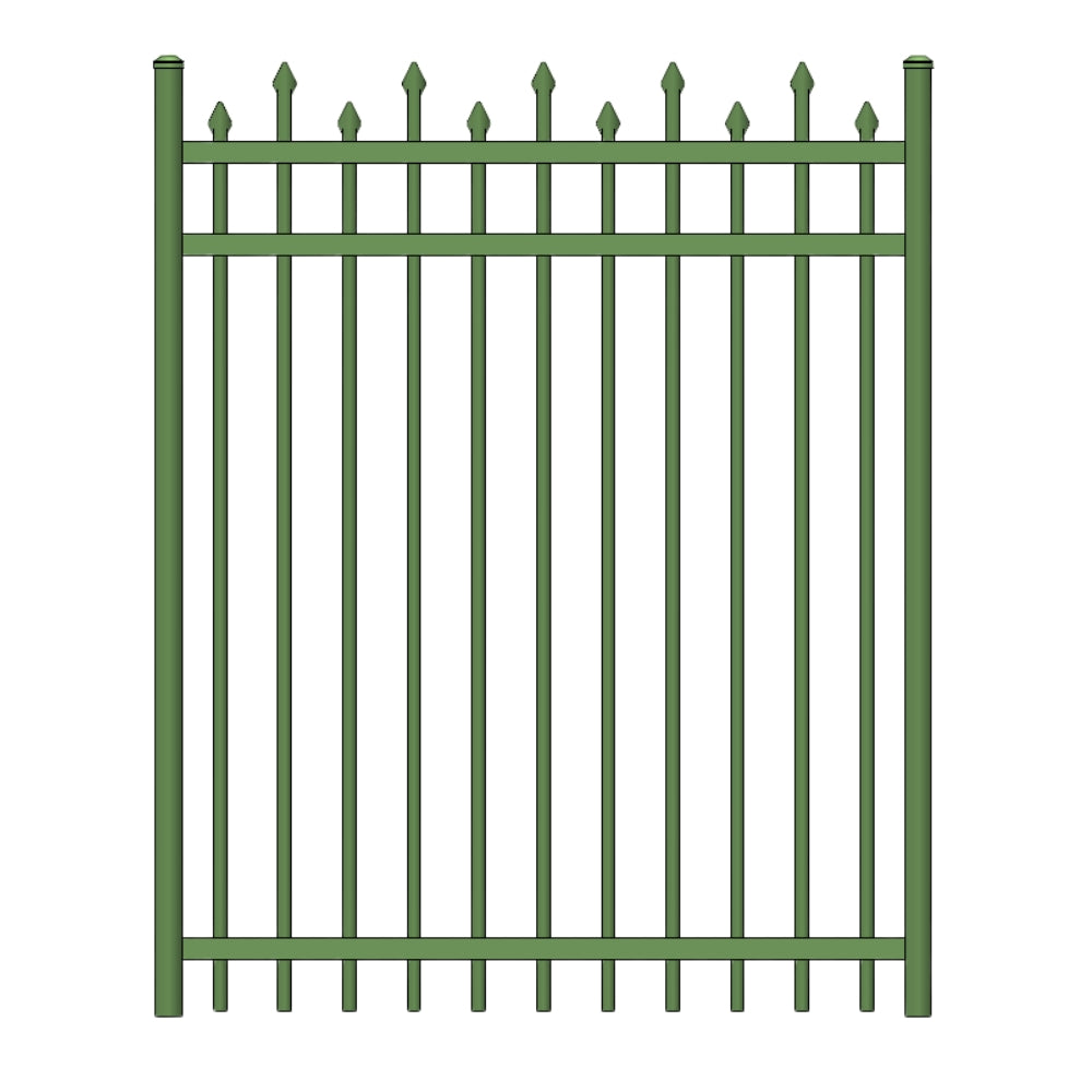 Residential Walk Gate 3.5’ H x 3’ W Aluminum California Style - iDeal (Green) | All Security Equipment