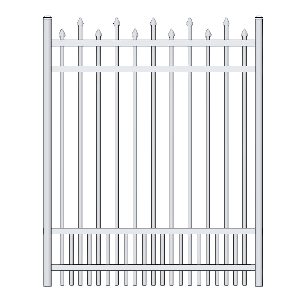 Commercial Walk Gate 4’ H x 6’ W Aluminum California Style - iDeal (White) | All Security Equipment
