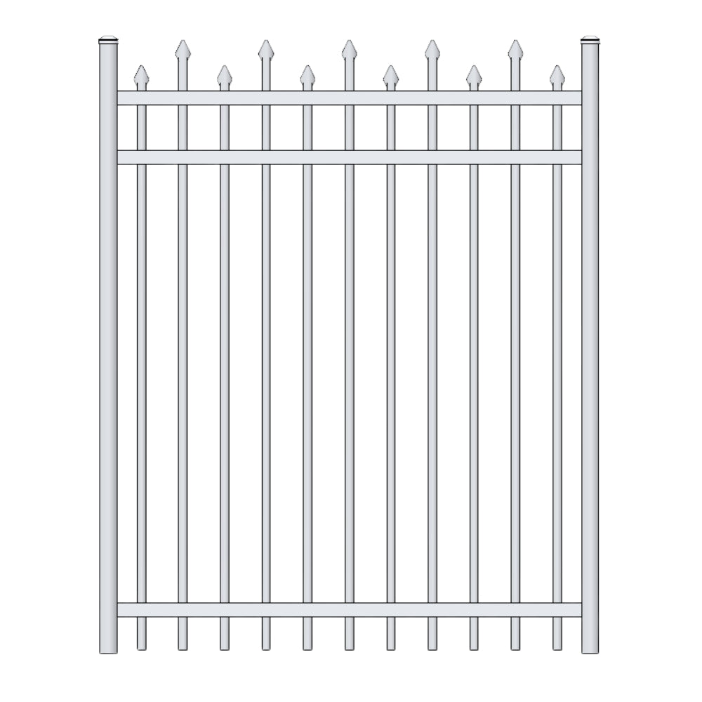 Commercial Walk Gate 4’ H x 6’ W Aluminum California Style - iDeal (White) | All Security Equipment
