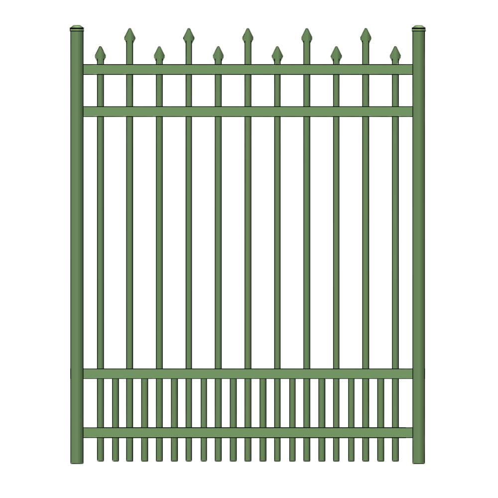 Commercial Walk Gate 4’ H x 4’ W Aluminum California Style - iDeal (Hunter Green)