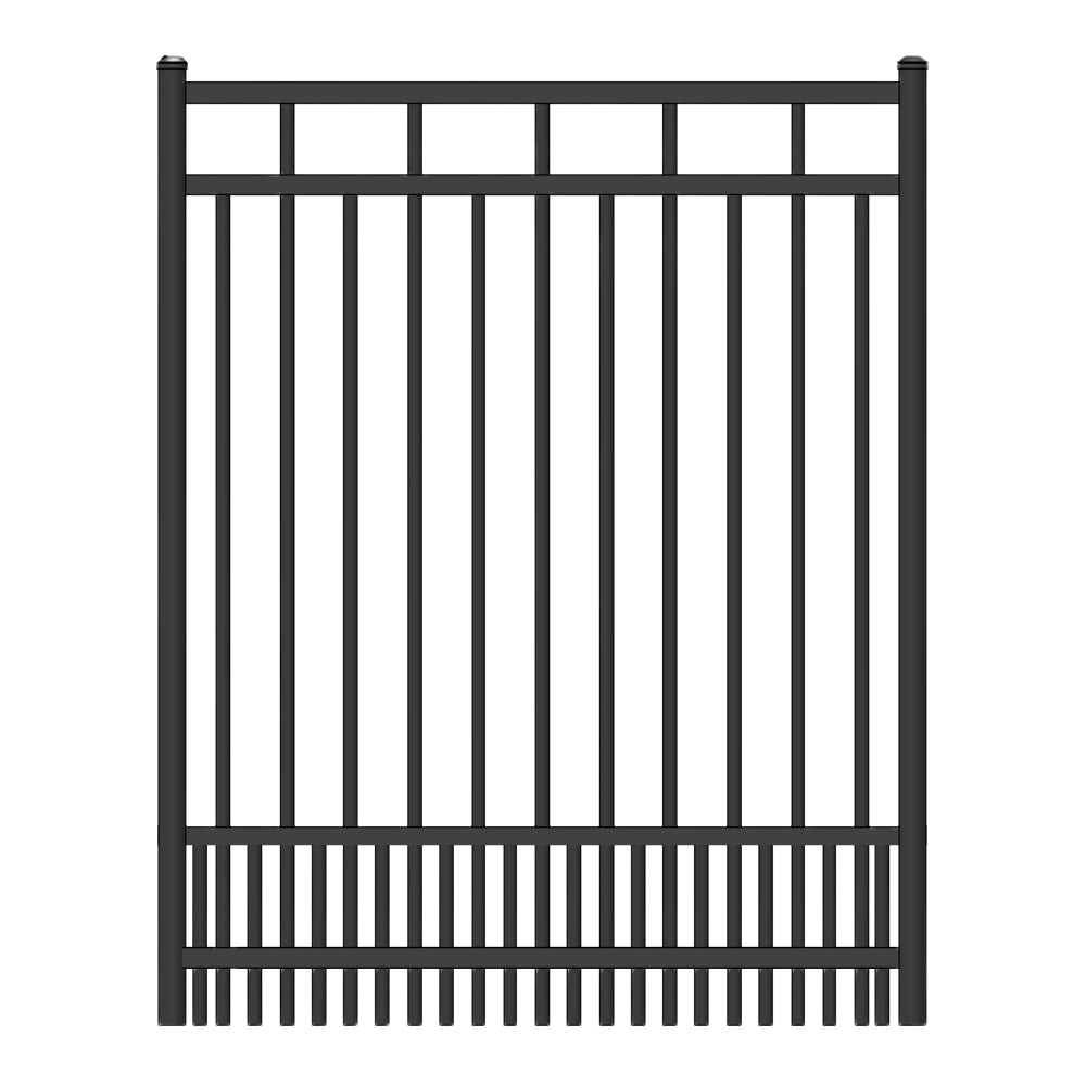 Commercial Walk Gate 5’ H x 6’ W Aluminum Carolina Style - iDeal (Black) | All Security Equipment