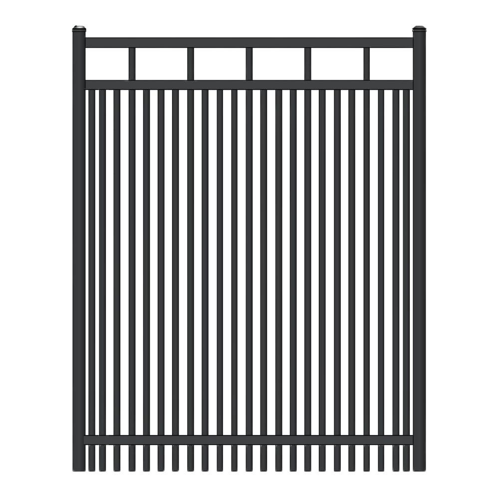 Commercial Walk Gate 5’ H x 6’ W Aluminum Carolina Style - iDeal (Black) | All Security Equipment