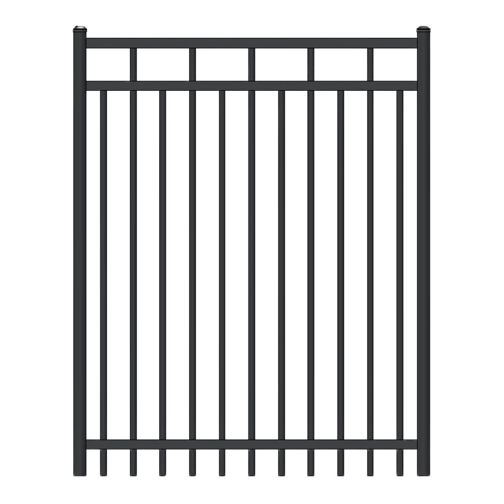 Parkway Walk Gate 6’ H x 5’ W Aluminum Carolina Style - iDeal (Black) | All Security Equipment
