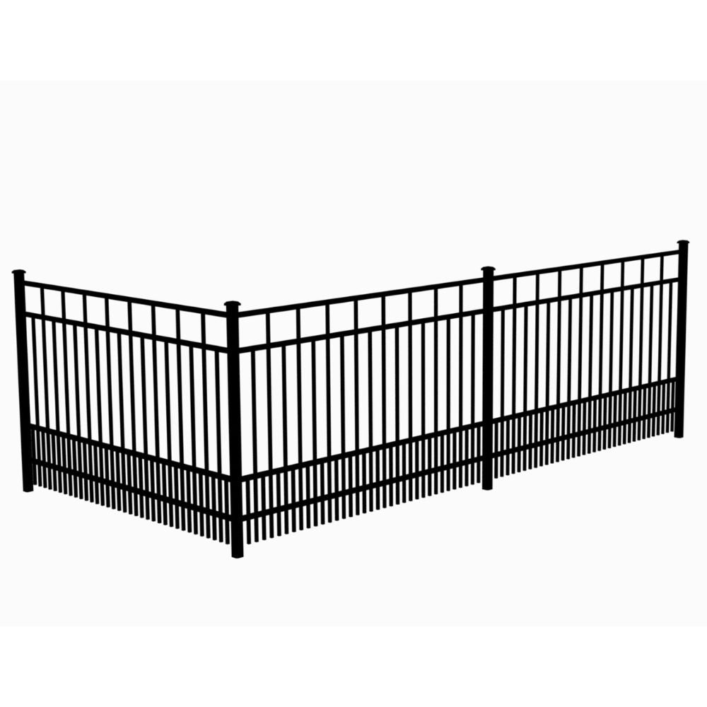 Residential Fence 3’ H x 6’ W Aluminum Carolina Style - iDeal