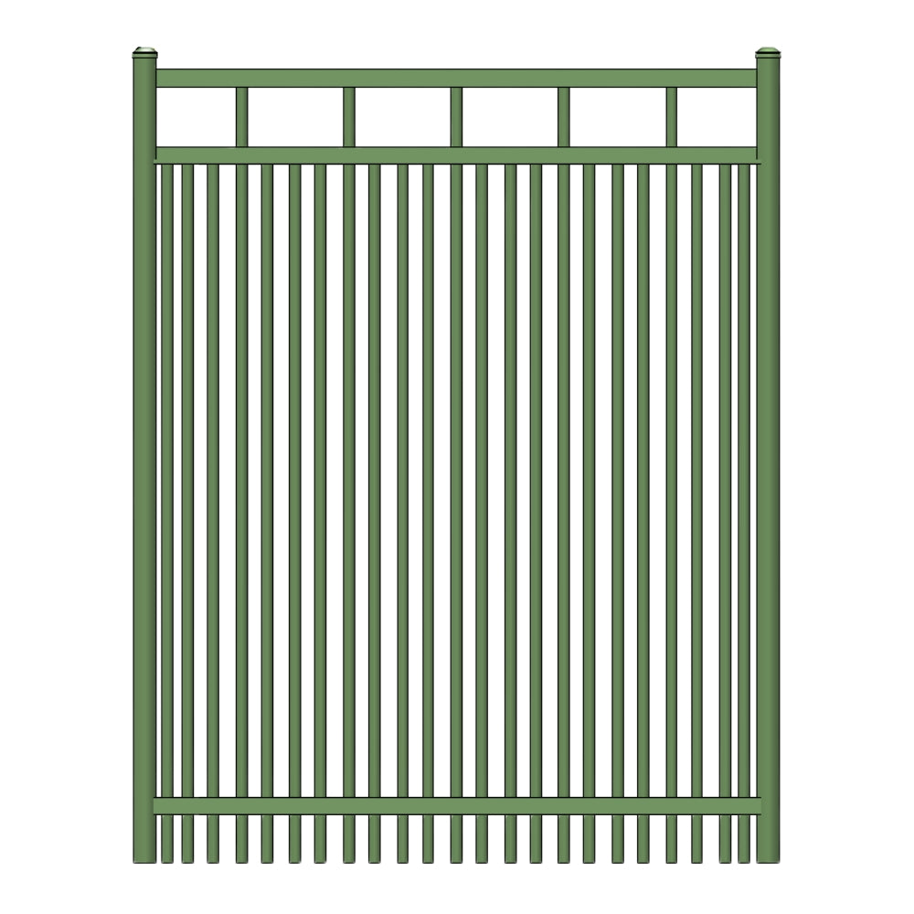 Parkway Walk Gate 6’ H x 5’ W Aluminum Carolina Style - iDeal (Hunter Green) | All Security Equipment