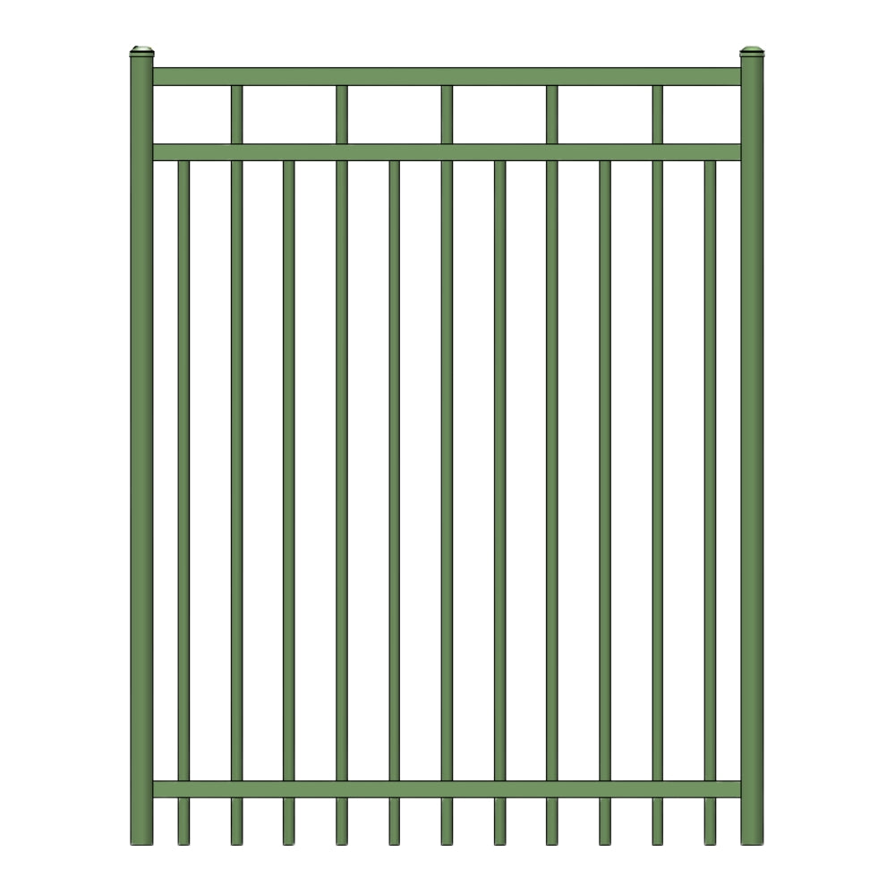 Commercial Walk Gate 4’ H x 6’ W Aluminum Carolina Style - iDeal (Hunter Green) | All Security Equipment