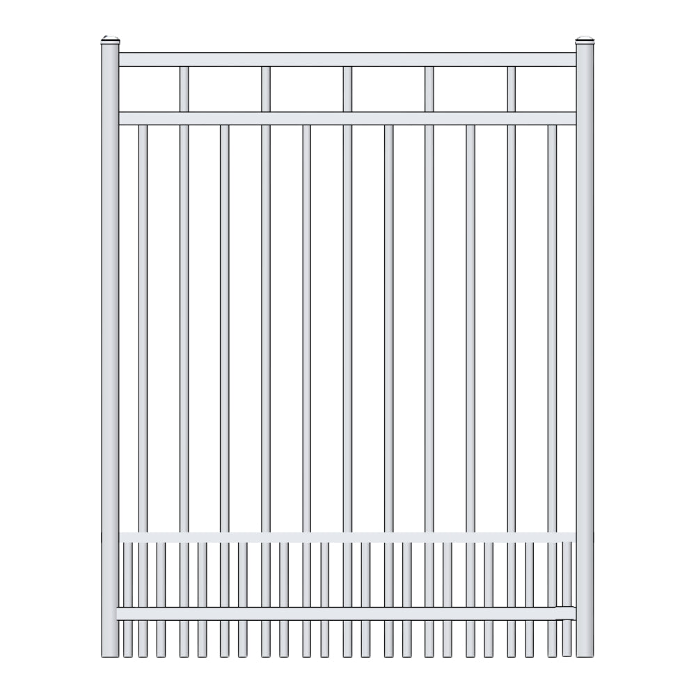 Parkway Walk Gate 4’ H x 3.5’ W Aluminum Carolina Style - iDeal (White) | All Security Equipment