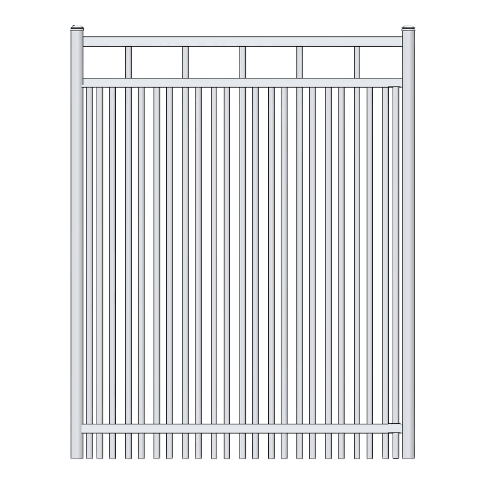 Parkway Walk Gate 4’ H x 3.5’ W Aluminum Carolina Style - iDeal (White) | All Security Equipment