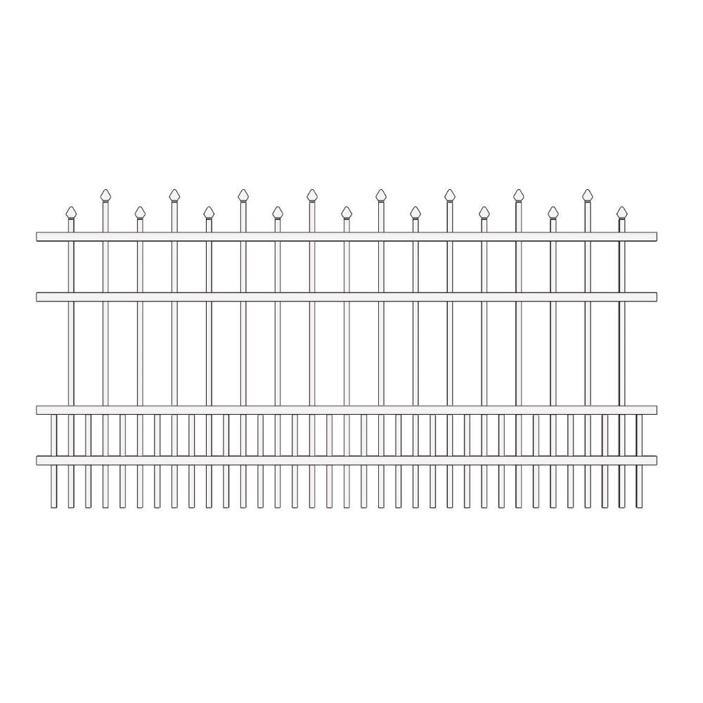 Commercial Fence 4’ H x 6’ W Aluminum California Style - iDeal