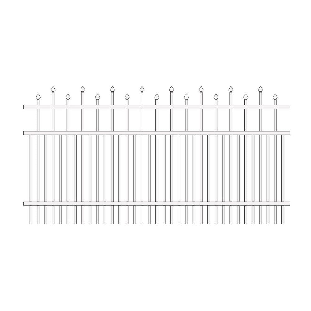 Commercial Fence 4’ H x 6’ W Aluminum California Style - iDeal