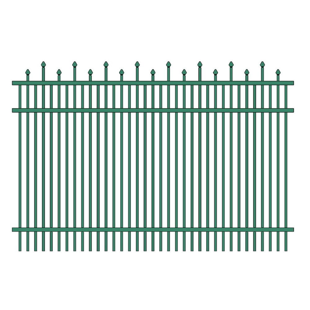 Commercial Fence 4’ H x 6’ W Aluminum California Style - iDeal