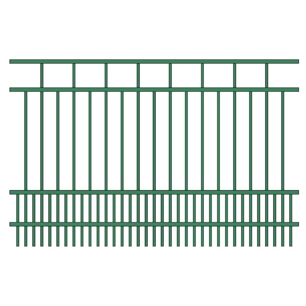 Commercial Fence 5’ H x 6’ W Aluminum Carolina Style - iDeal