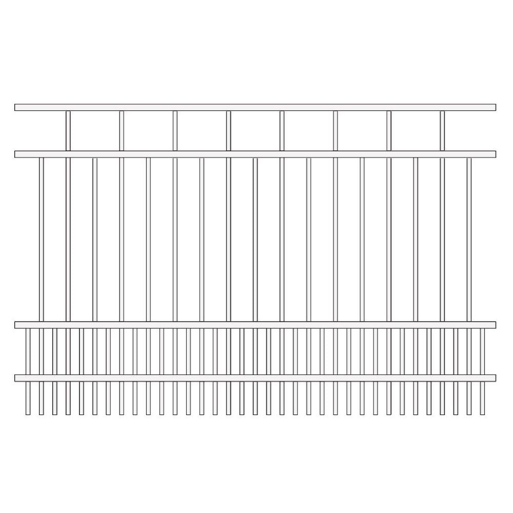 Commercial Fence 5’ H x 6’ W Aluminum Carolina Style - iDeal