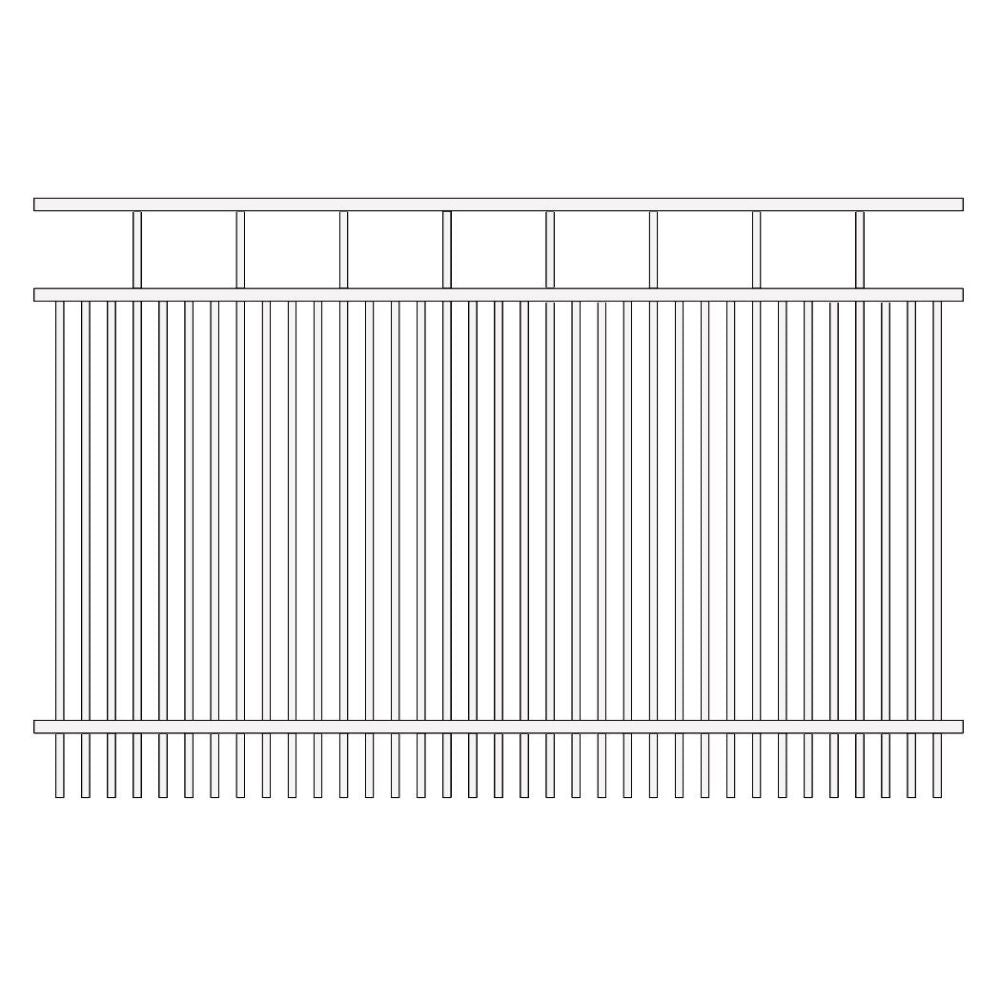 Commercial Fence 5’ H x 6’ W Aluminum Carolina Style - iDeal