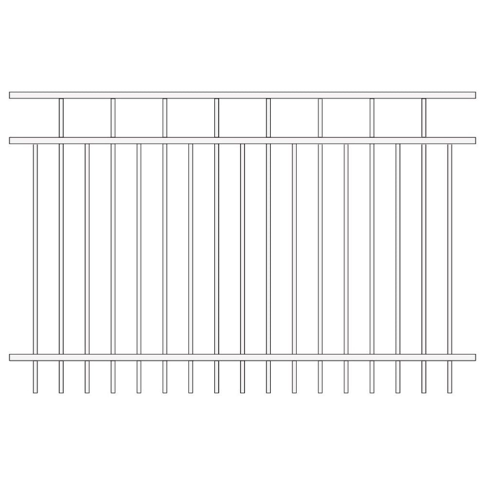 Commercial Fence 5’ H x 6’ W Aluminum Carolina Style - iDeal