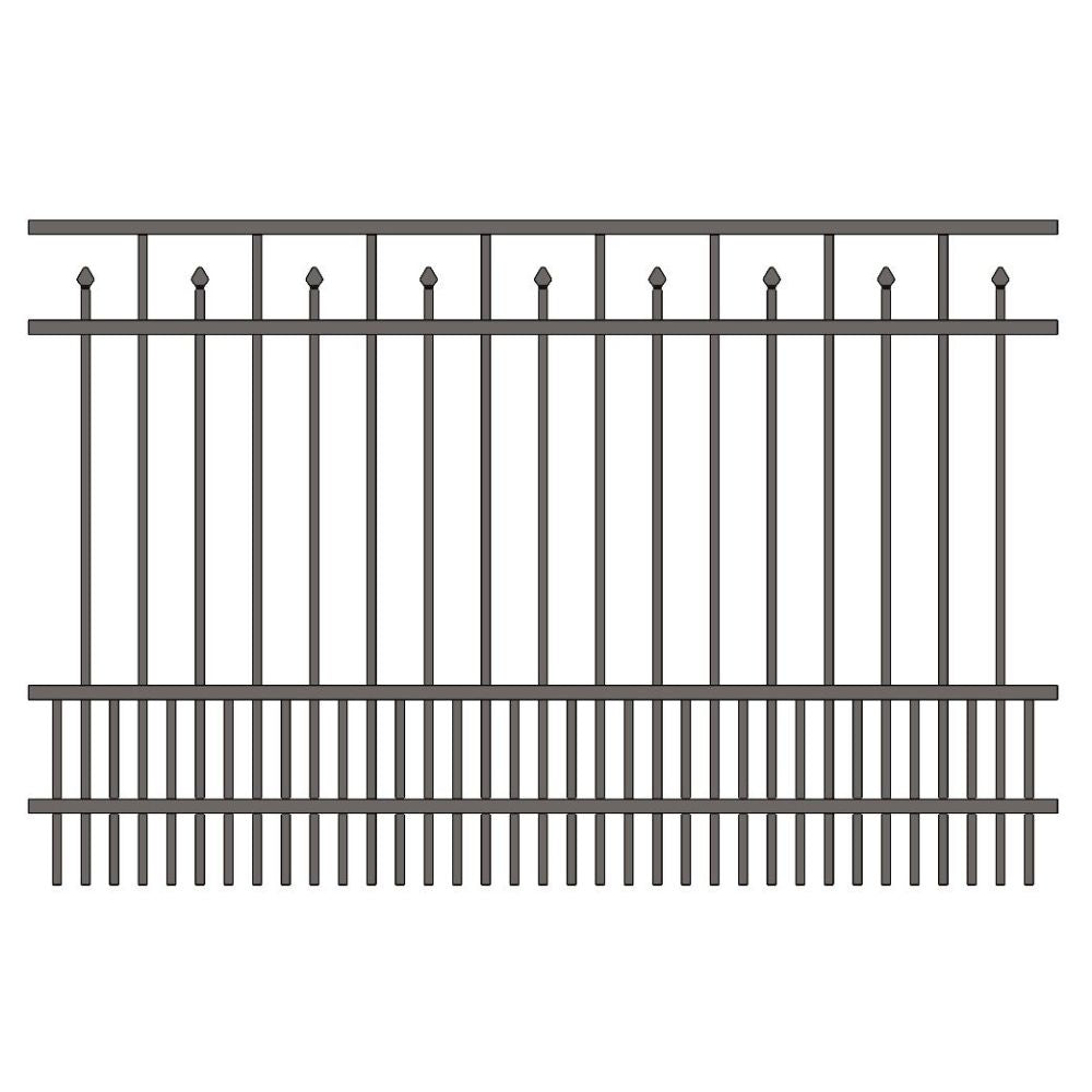 Commercial Fence 5’ H x 6’ W Aluminum Floridian Style - iDeal