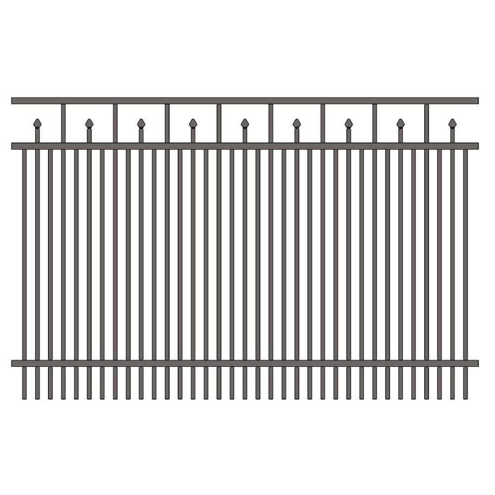 Commercial Fence 5’ H x 6’ W Aluminum Floridian Style - iDeal