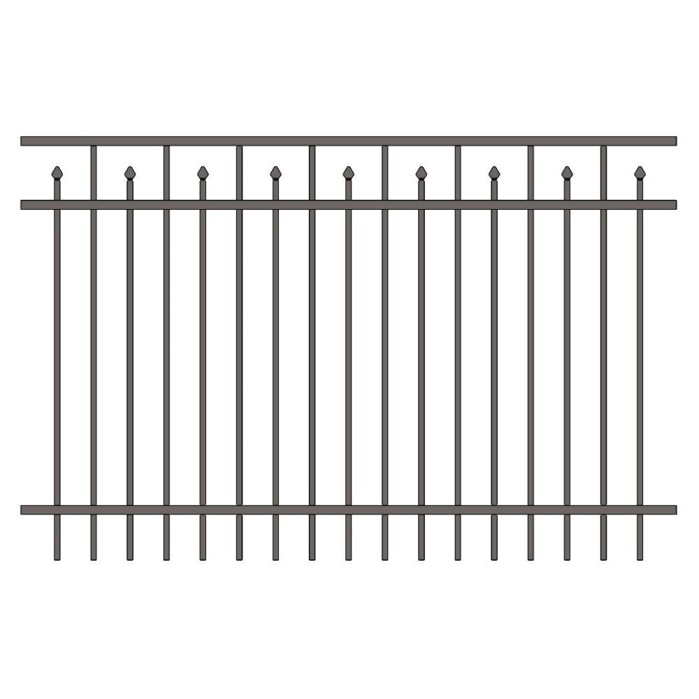 Commercial Fence 5’ H x 6’ W Aluminum Floridian Style - iDeal