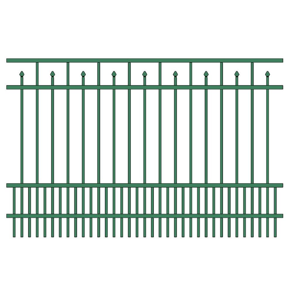 Commercial Fence 6’ H x 6’ W Aluminum Floridian Style - iDeal