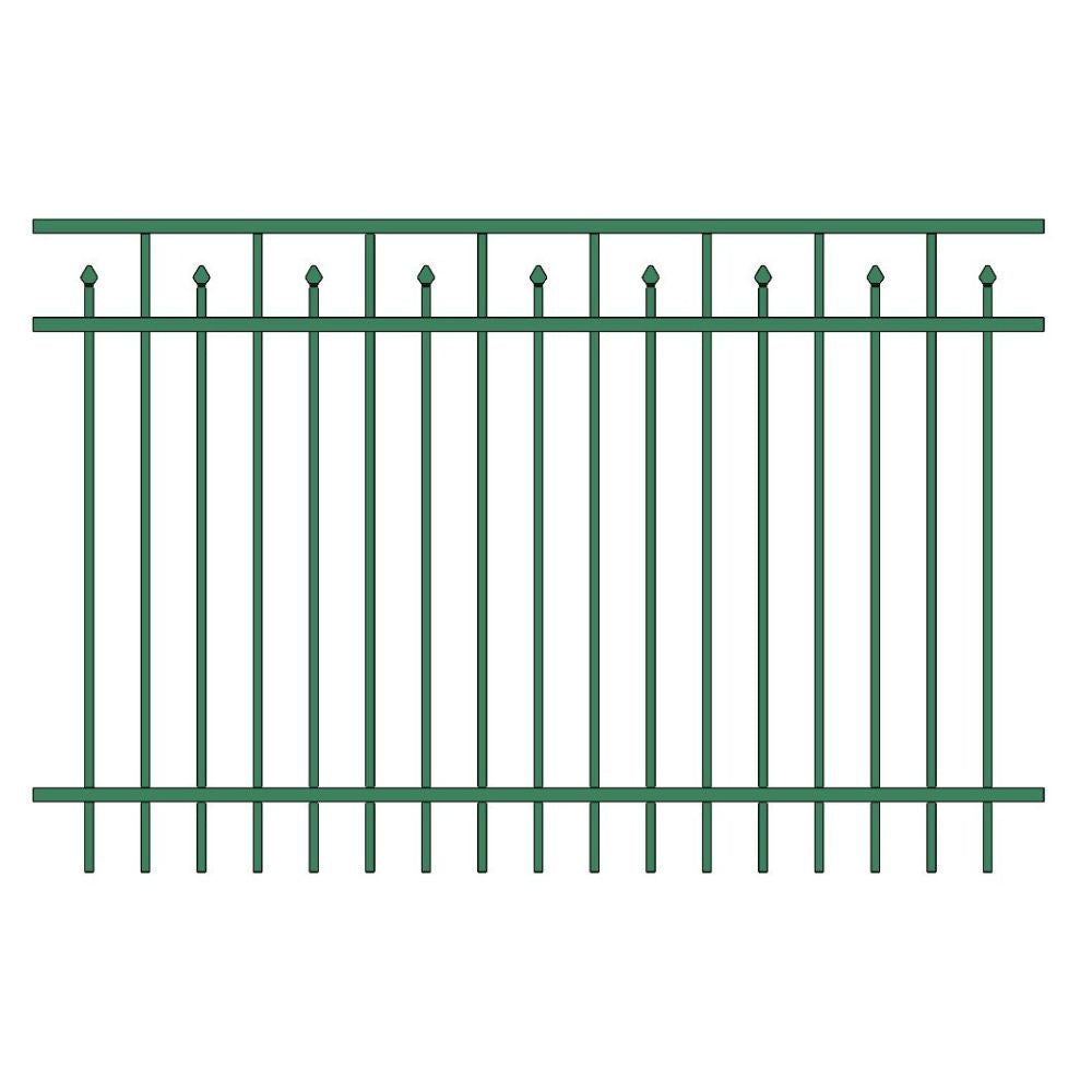 Commercial Fence 6’ H x 6’ W Aluminum Floridian Style - iDeal