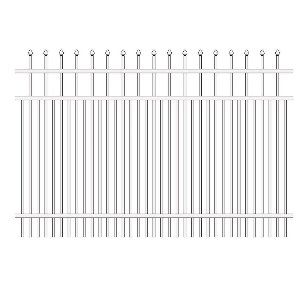 Commercial Fence 4’ H x 6’ W Aluminum Maine Style - iDeal