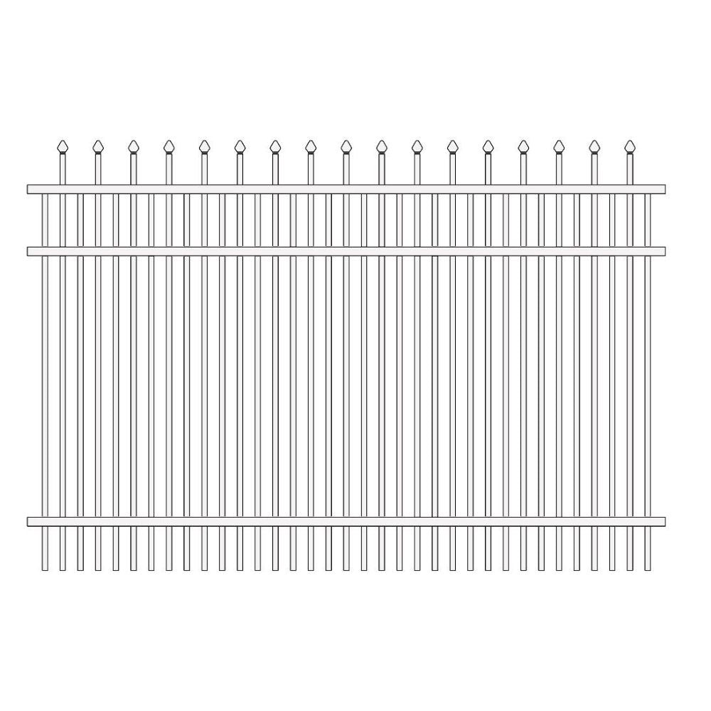 Commercial Fence 4’ H x 6’ W Aluminum Maine Style - iDeal