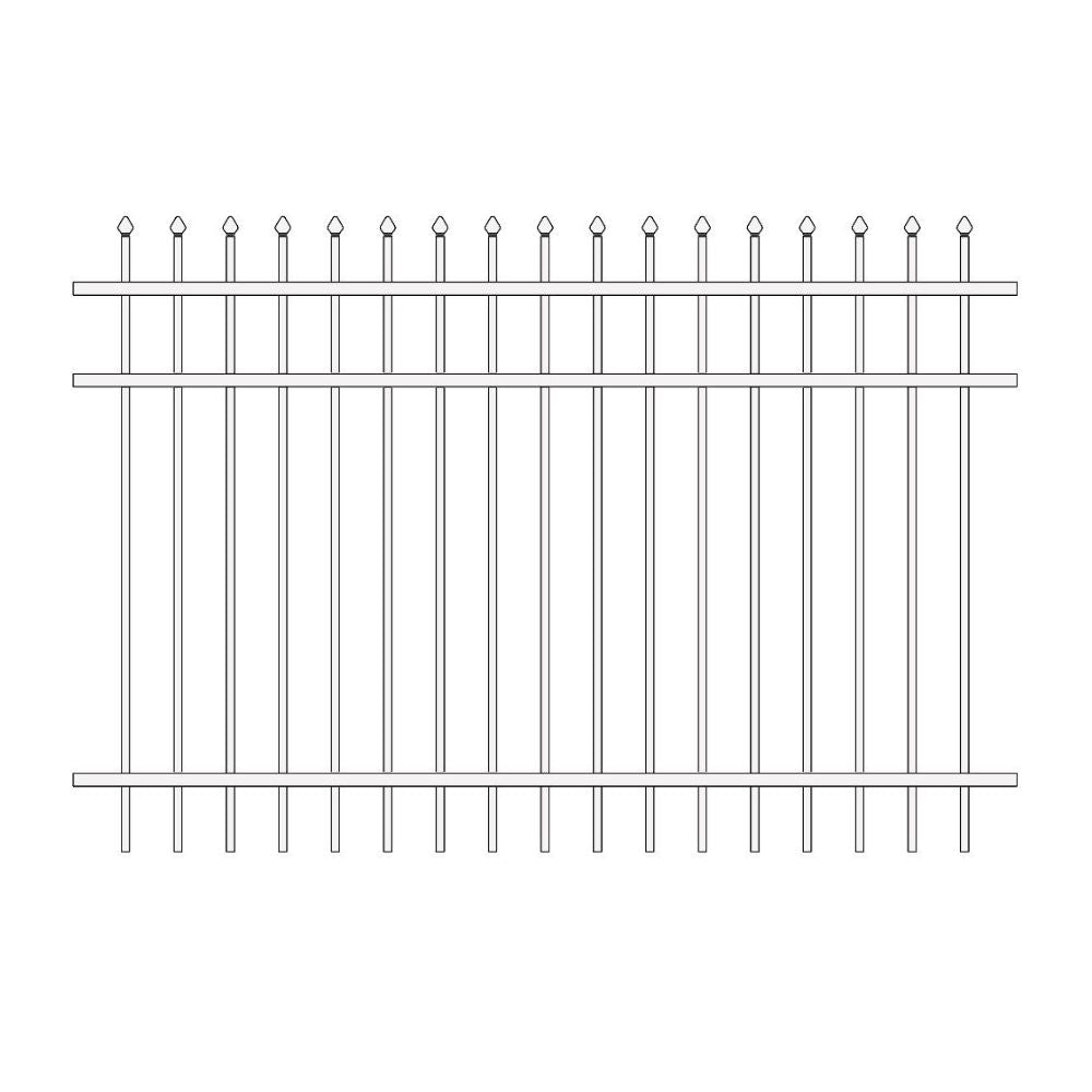 Commercial Fence 4’ H x 6’ W Aluminum Maine Style - iDeal