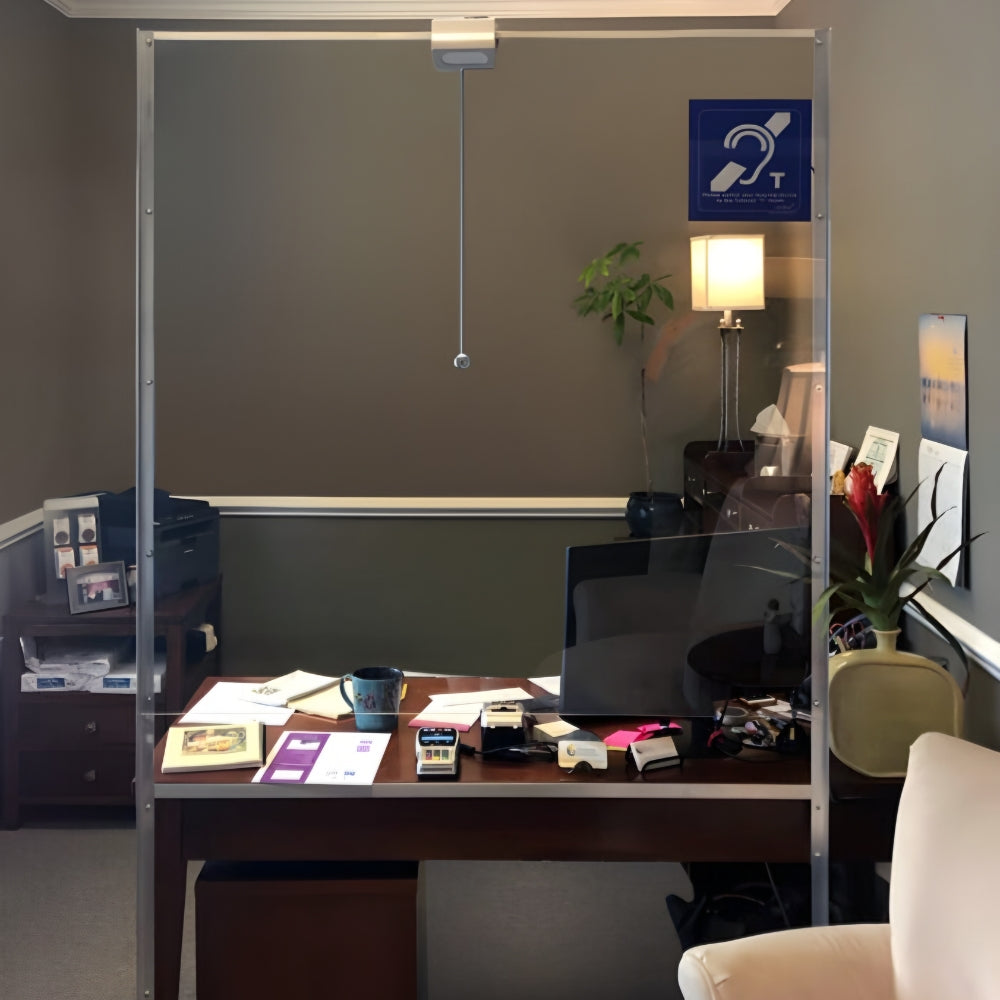 Contacta STS-K064 Overhead Speaker and Glass-Mounted Microphone Window Intercom Kit | All Security Equipment