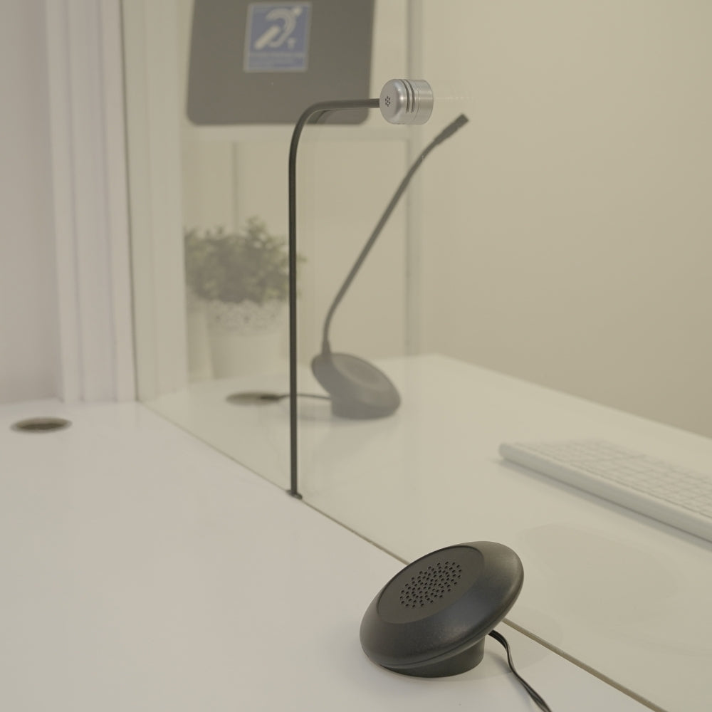 Contacta STS-K072 Speaker Pod and Screen Mounted Microphone Window Intercom Kit | All Security Equipment