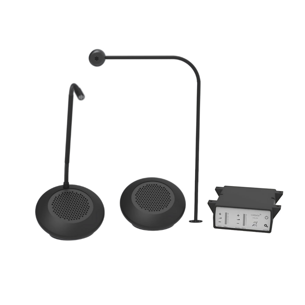 Contacta STS-K072 Speaker Pod and Screen Mounted Microphone Window Intercom Kit | All Security Equipment
