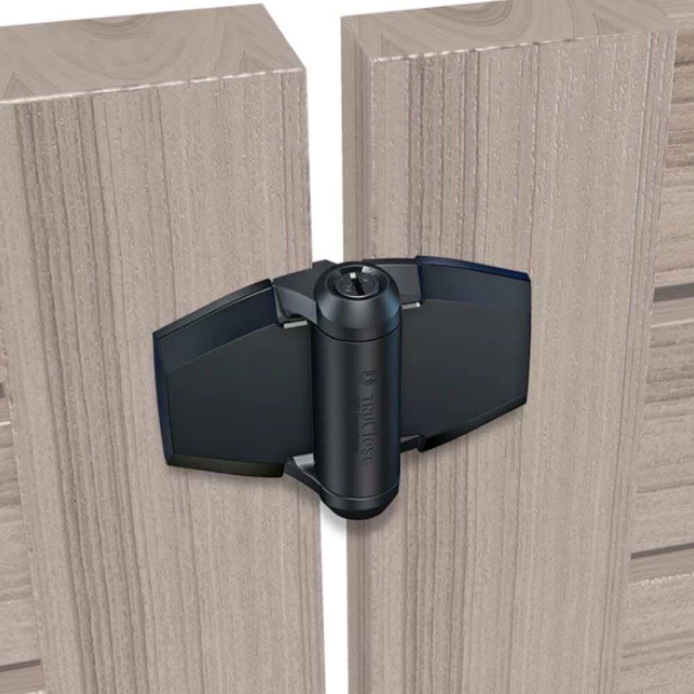 D&D Technologies TruClose Regular Self-Closing Hinge for Wood Gates (Black) | DND-TCA3L2S3BT